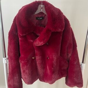 Noize Deep Red Teddy Jacket